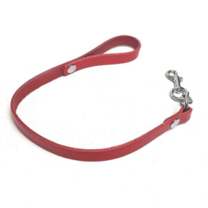 Korte rode leren riem