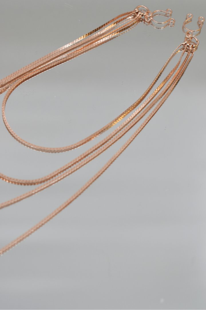 sieraden tepelklemmen met 4 roségouden kettinkjes - SO-0188 - Afbeelding 6