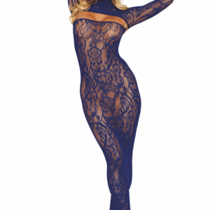 Tweedelige set met lange mouwen top en donkerblauwe jurk - DG0525ECL