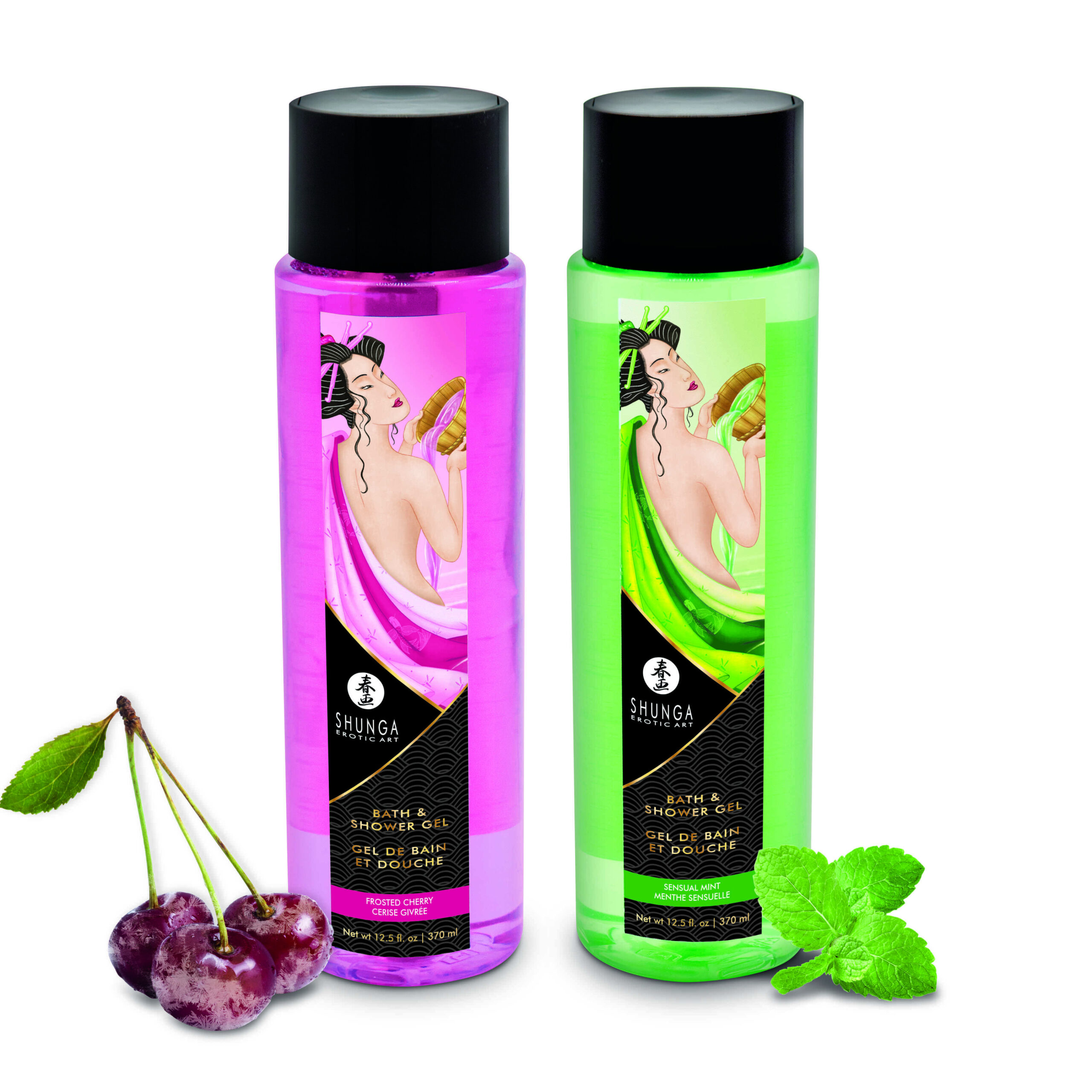 Shunga douchegel - Bevroren kers 370 ml - Afbeelding 2