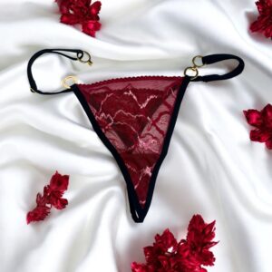 Bordeaux koord met afneembare ringen - PM05GOPC-BRED