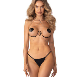 Lustique zwarte PREMIUM bh-harnas