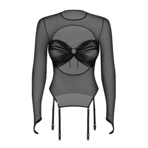 Aurorium blouse met lange zwarte mouwen