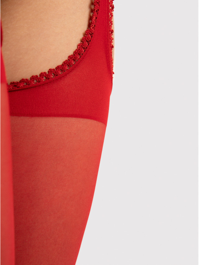 Liefde Lage Jarretelles 20 DEN - Rood - Afbeelding 3