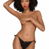 Zwarte open slipje Too hot to be real - PH0123BLK