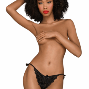 Zwarte open slipje Too hot to be real - PH0123BLK