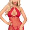 Nachtjurkje en bijpassende string Rood Libido boost - PH0010RED