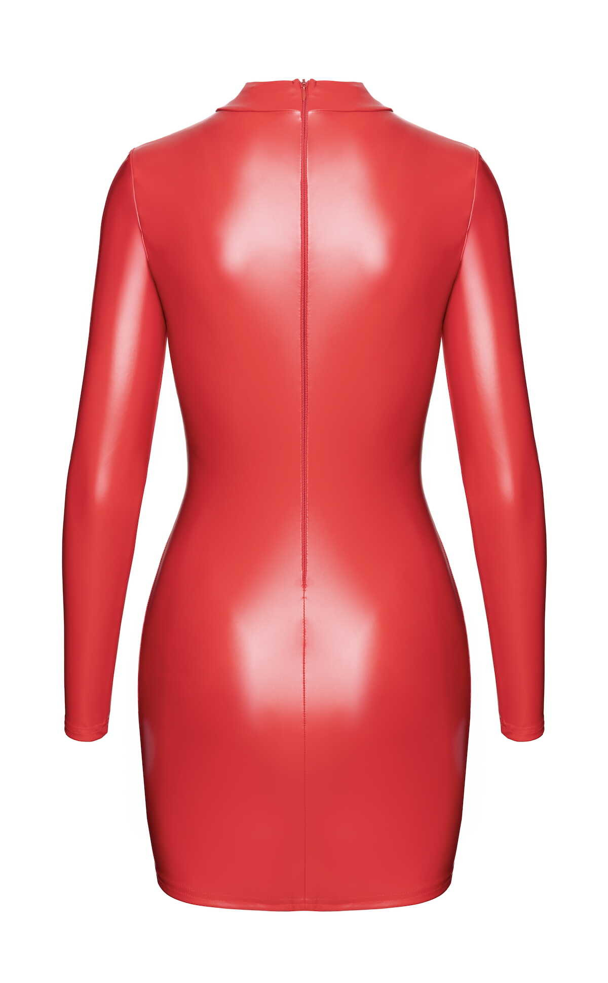 F367 Bombshell Open Strakke Jurk Rood - Afbeelding 8