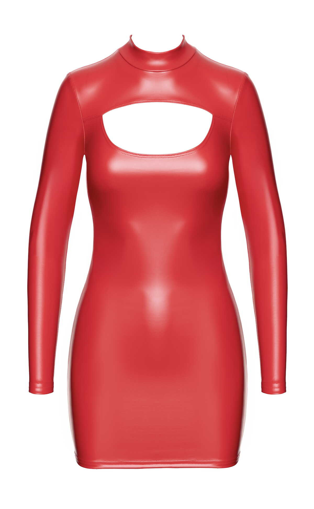 F367 Bombshell Open Strakke Jurk Rood - Afbeelding 7