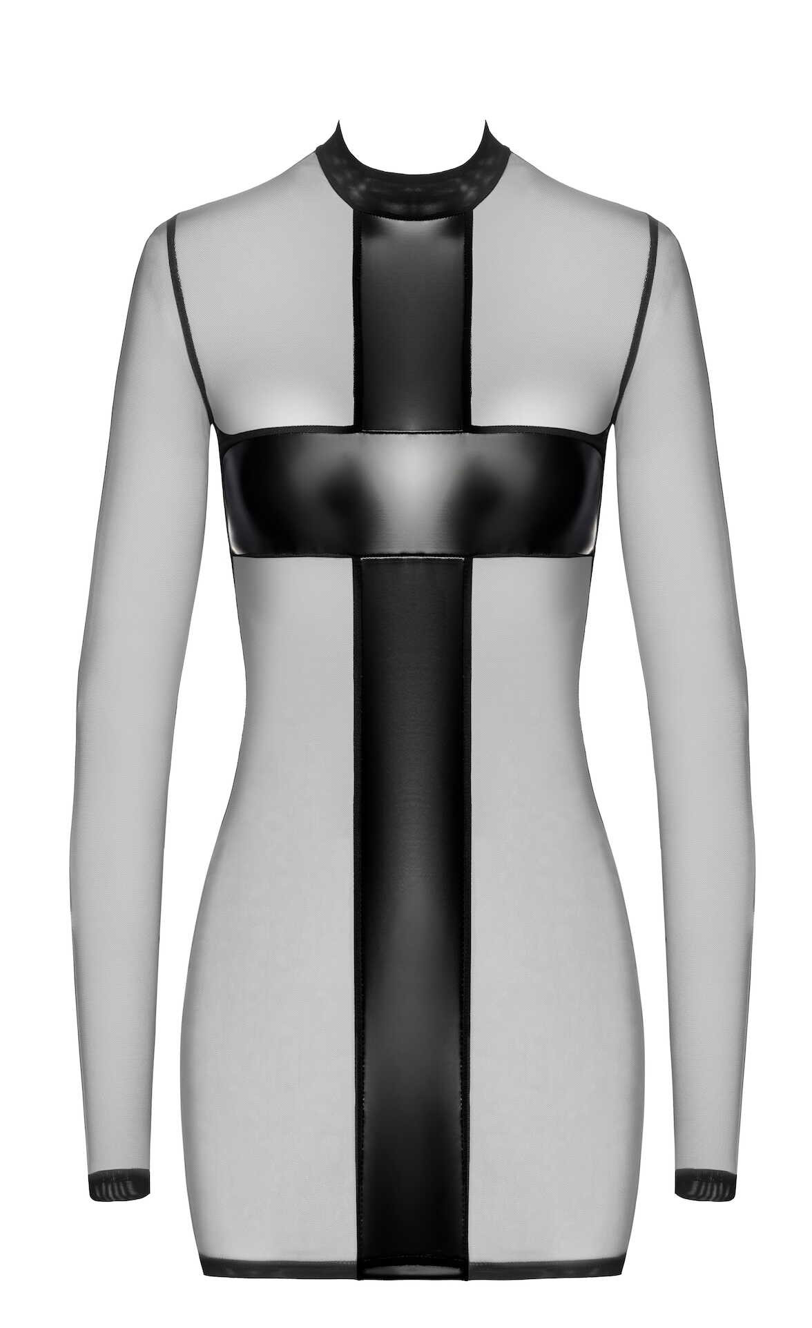 F369 Crossfire Mini Jurk in mesh en wetlook - Afbeelding 5