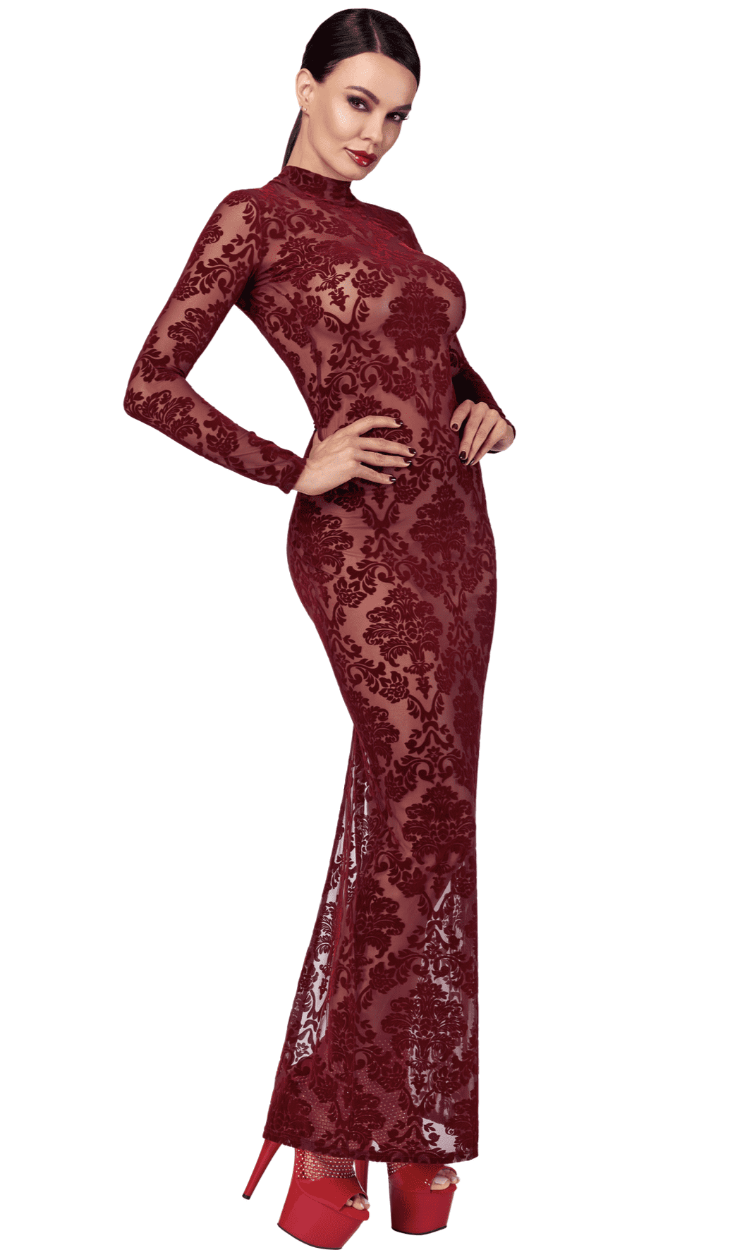 F383 Kink Royal lange jurk - Afbeelding 2
