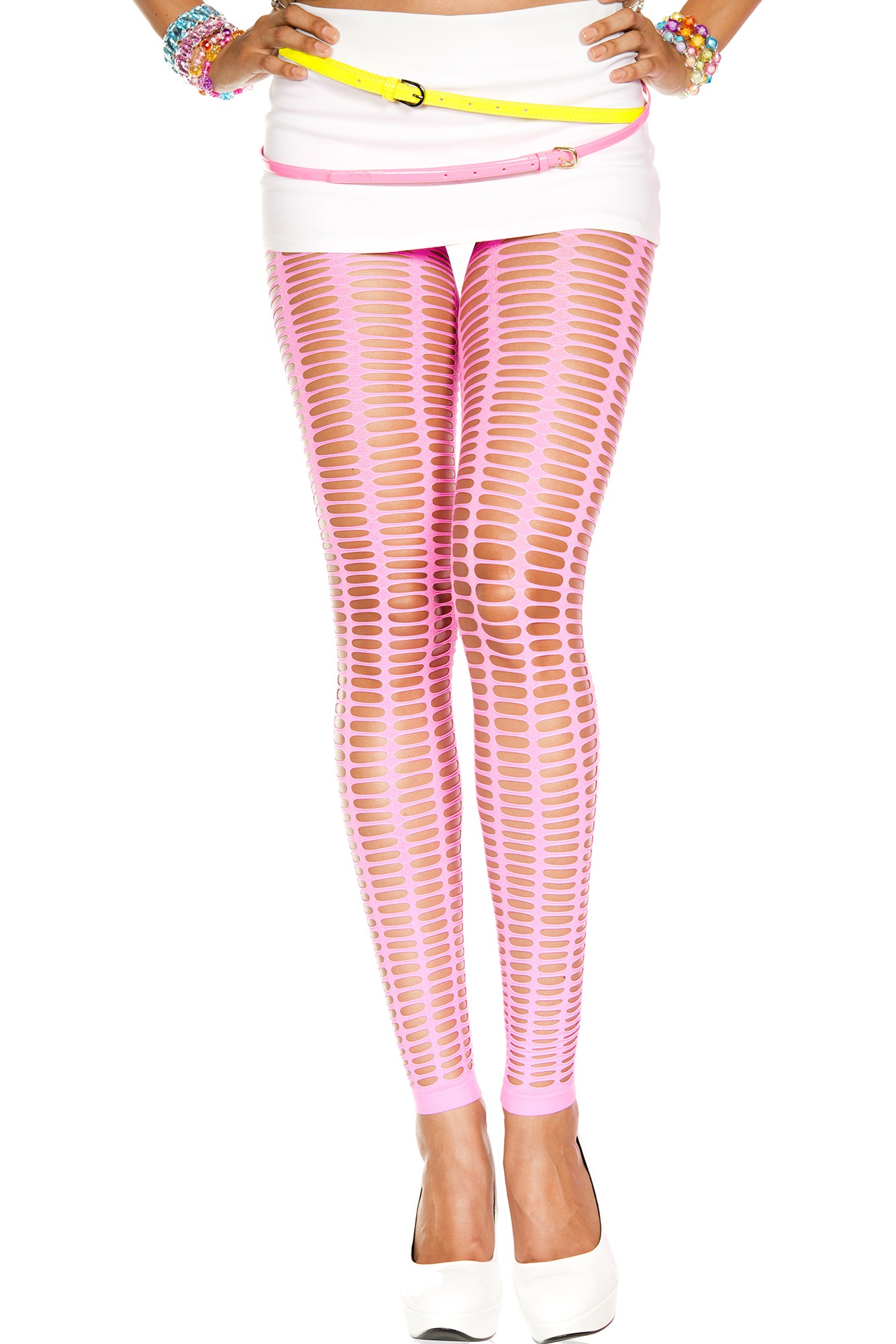 Felroze aansluitende legging met kleine gaatjes - MH35442NEP - Afbeelding 2