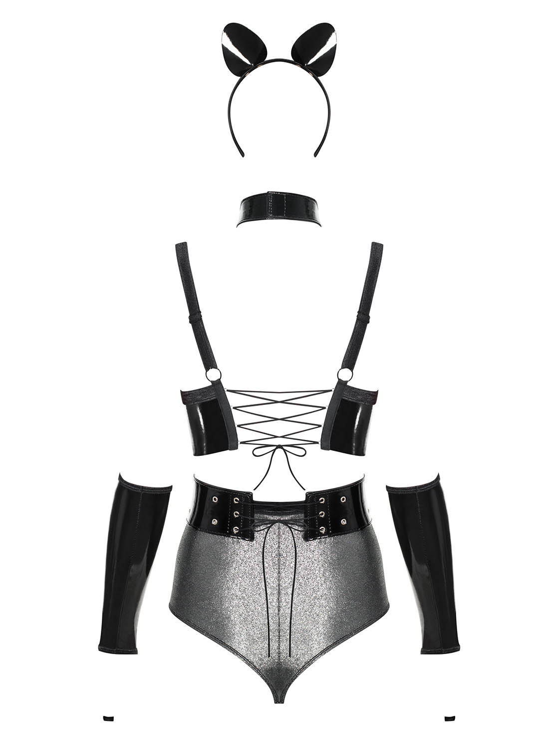 Silveria Ensemble 6 pcs - Argent et Noir - Afbeelding 5