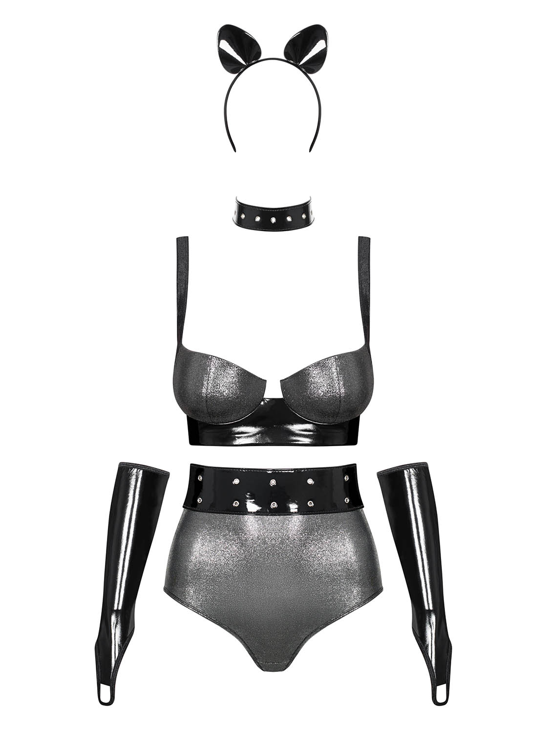Silveria Ensemble 6 pcs - Argent et Noir - Afbeelding 6