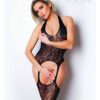 Le numéro 16 bodystocking Clara Morgane - Noir