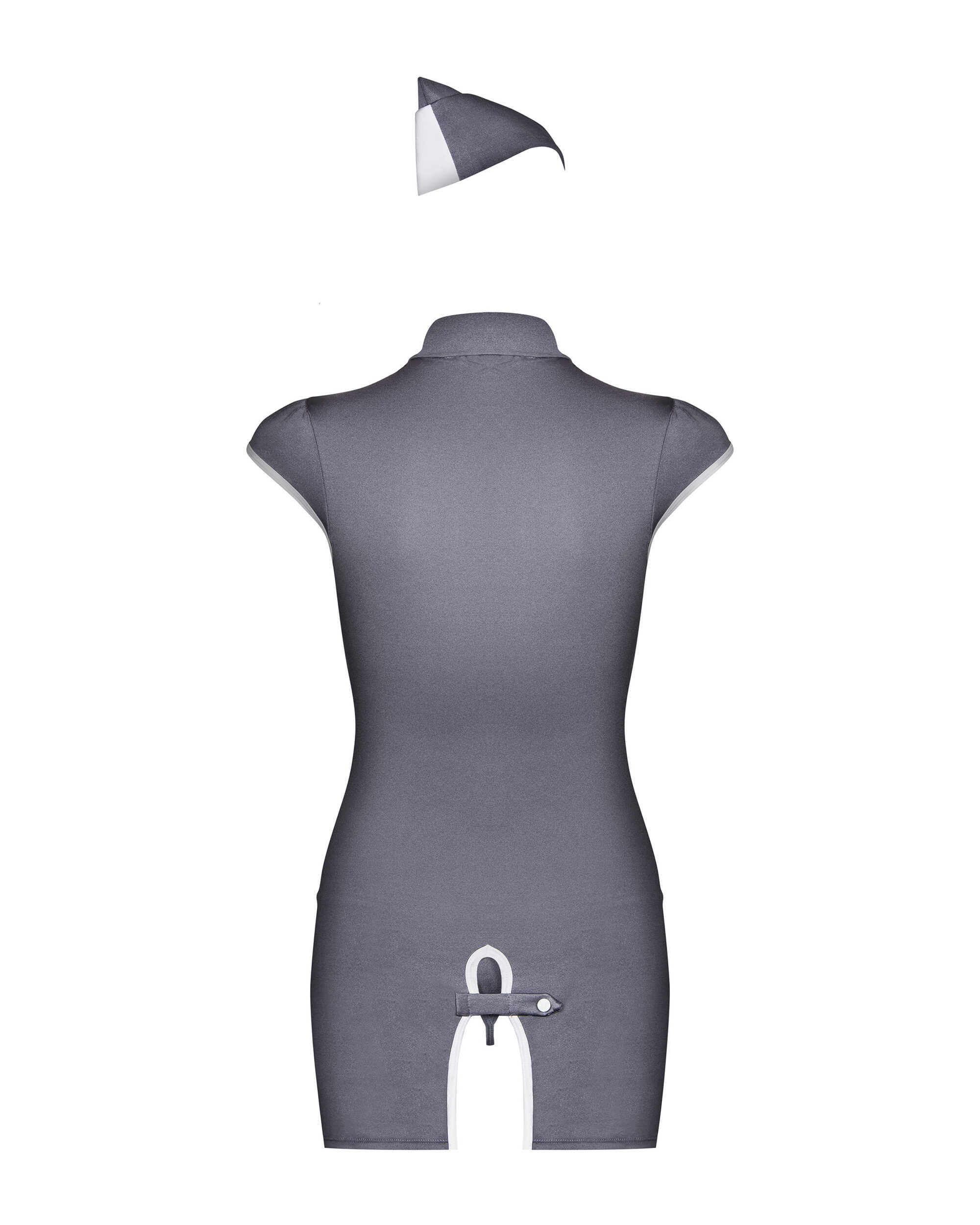 Stewardess Costume 3 pcs - Gris - Afbeelding 5