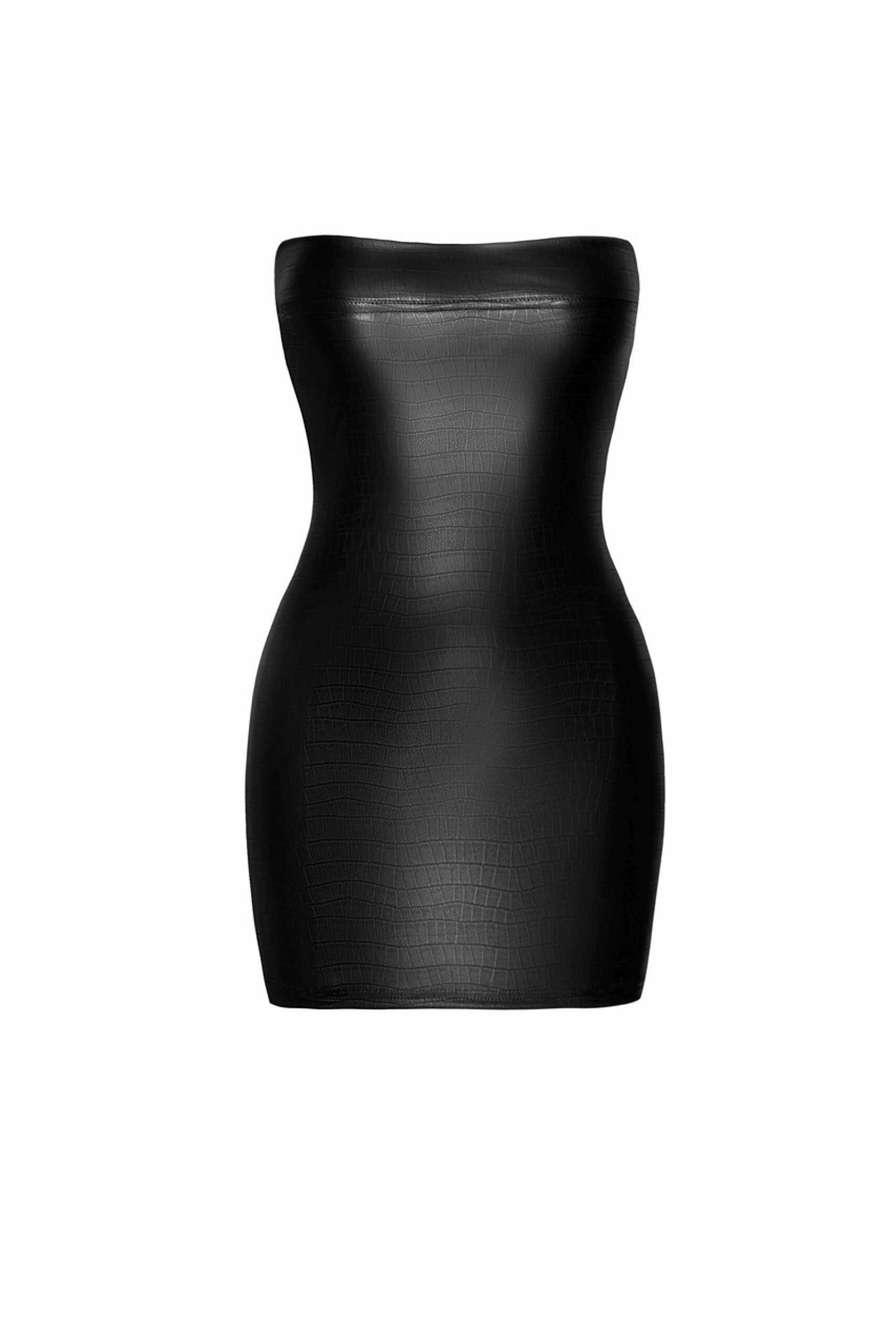 F317 Mini robe en wetlook imprimé crocodile sauvage - Afbeelding 4