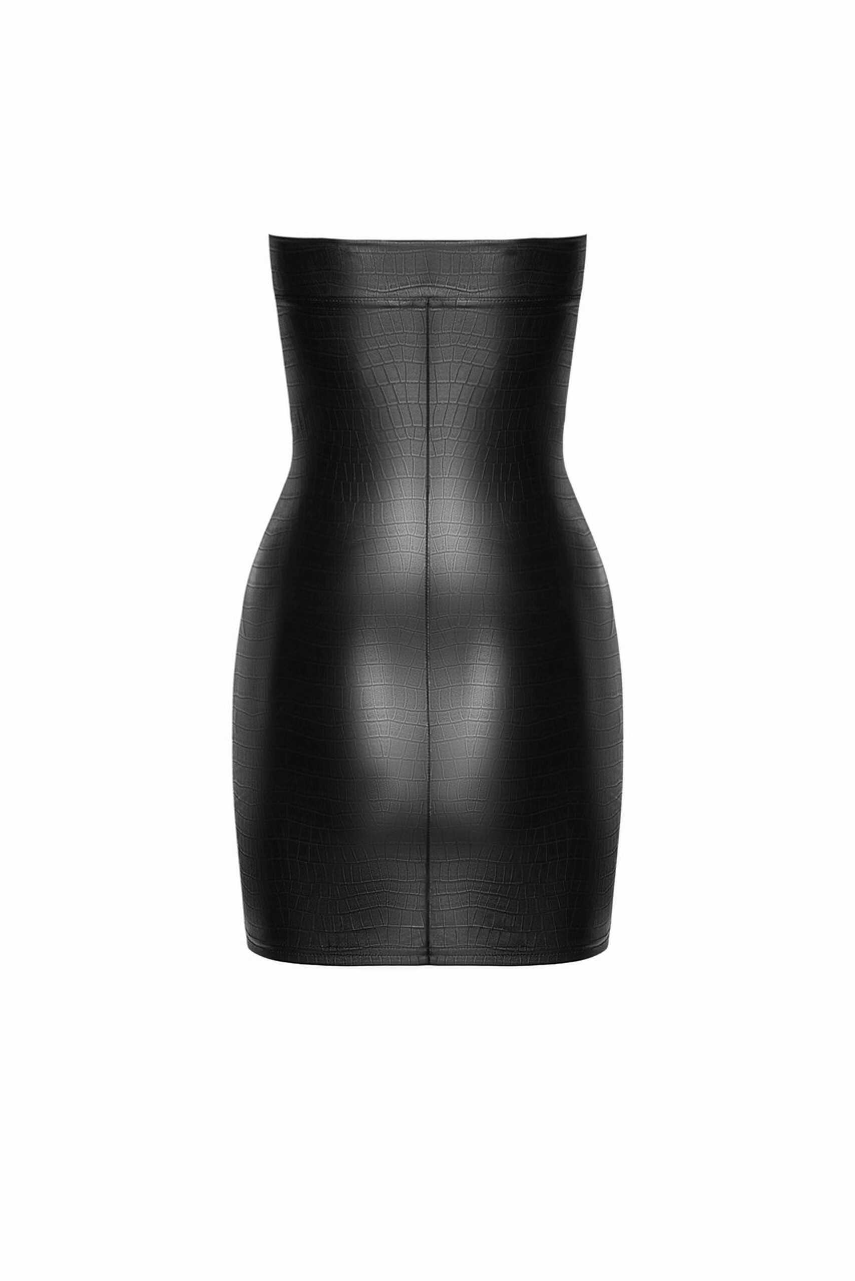 F317 Mini robe en wetlook imprimé crocodile sauvage - Afbeelding 5
