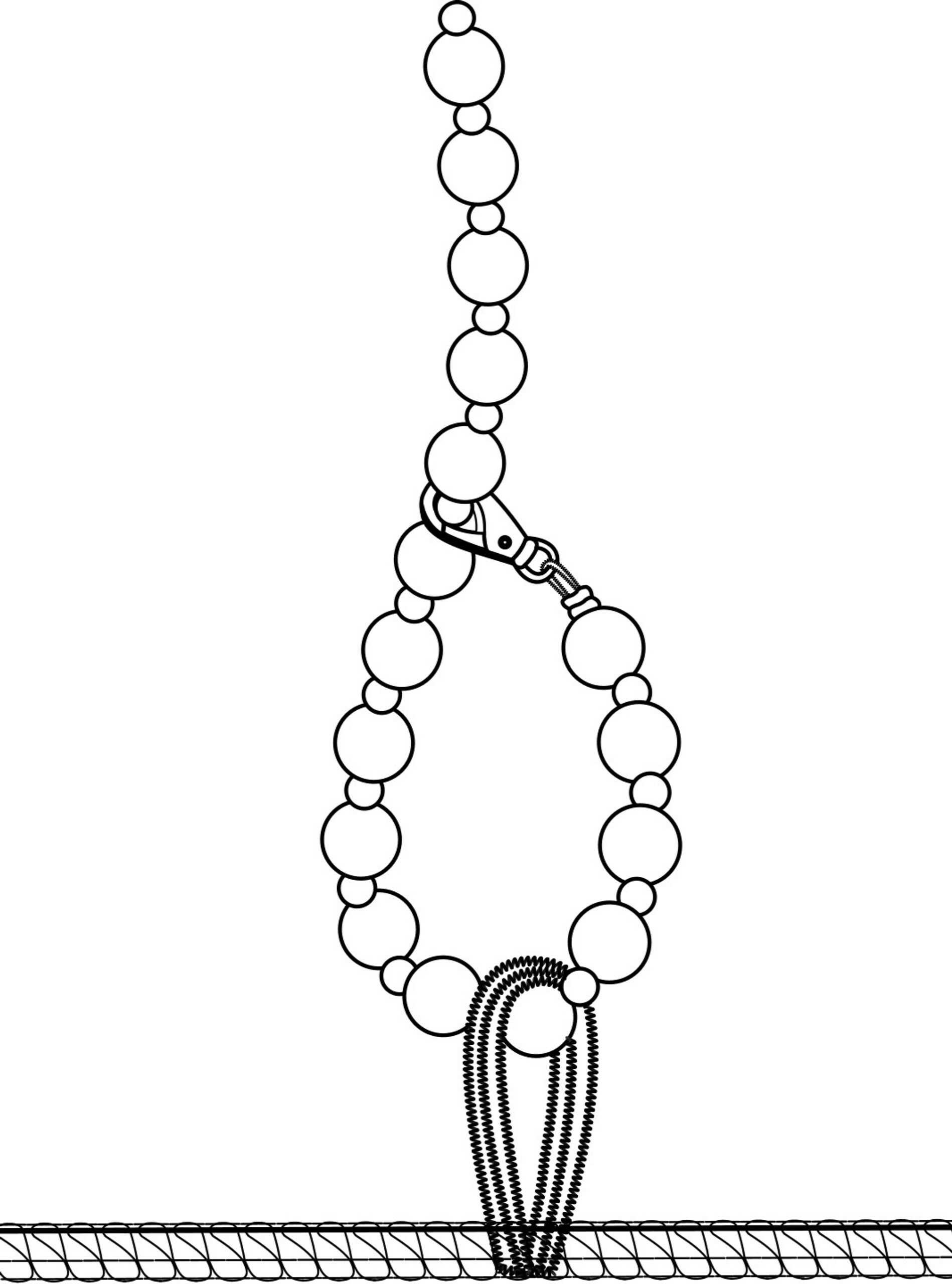 F298 Libido Combinaison à col et chaîne de perles - Afbeelding 6