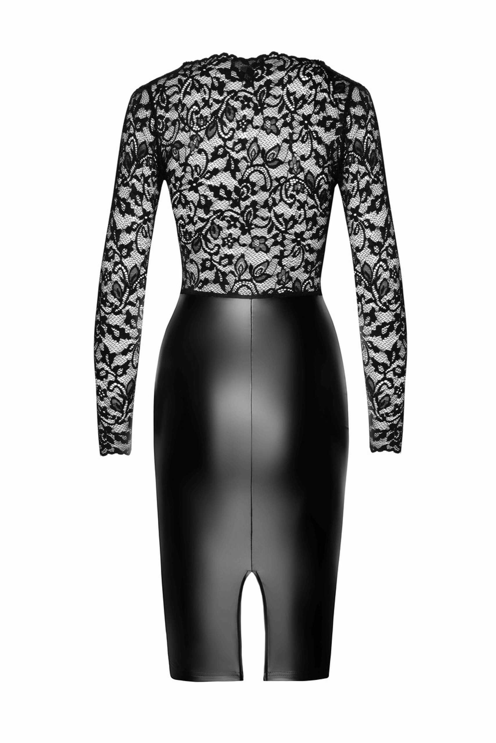 F295 Euphoria Robe midi en dentelle et wetlook - Afbeelding 5