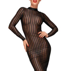 F182 Robe classique en tulle élastique