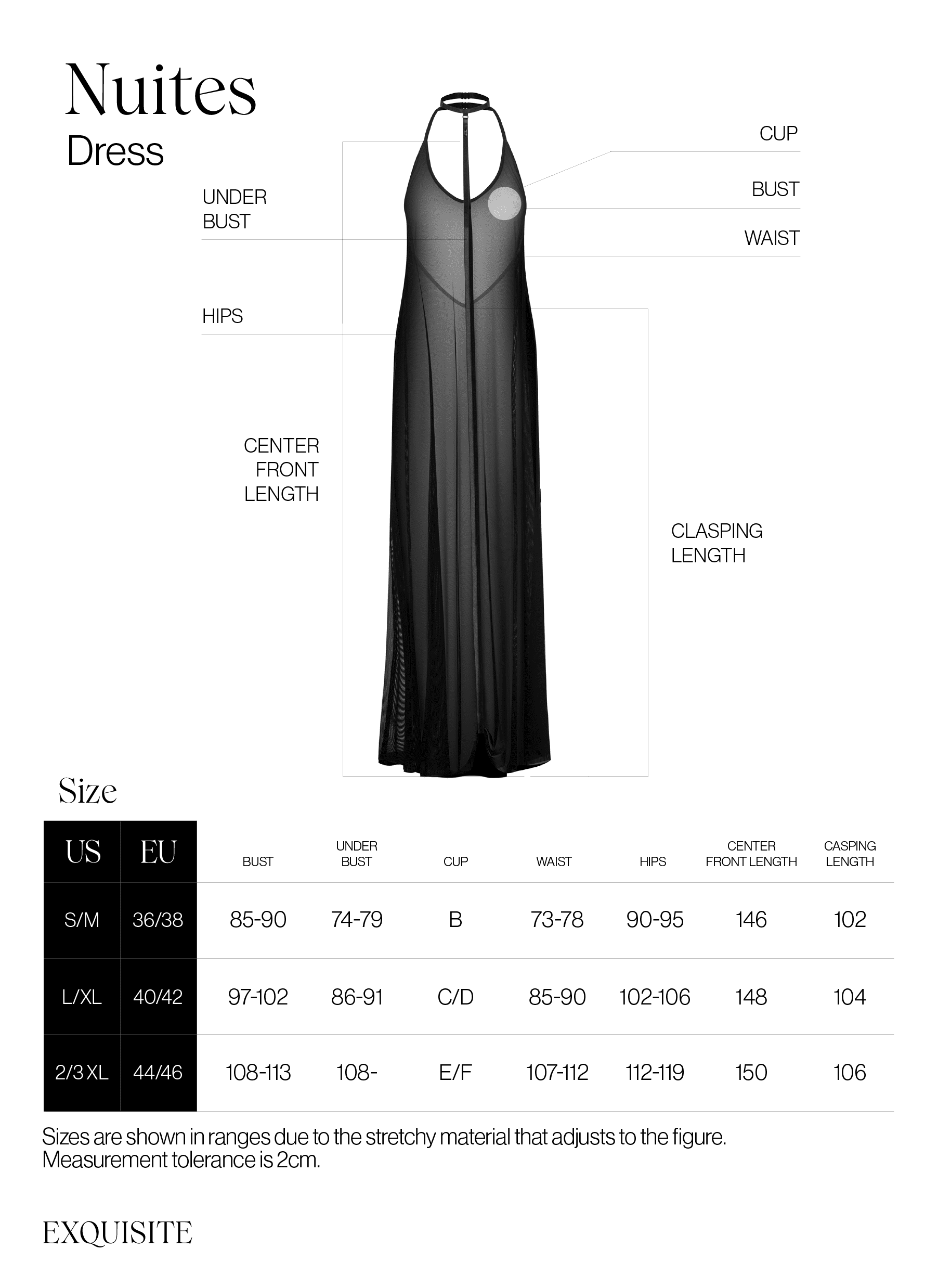 Nuites robe longue - Noire - Afbeelding 9