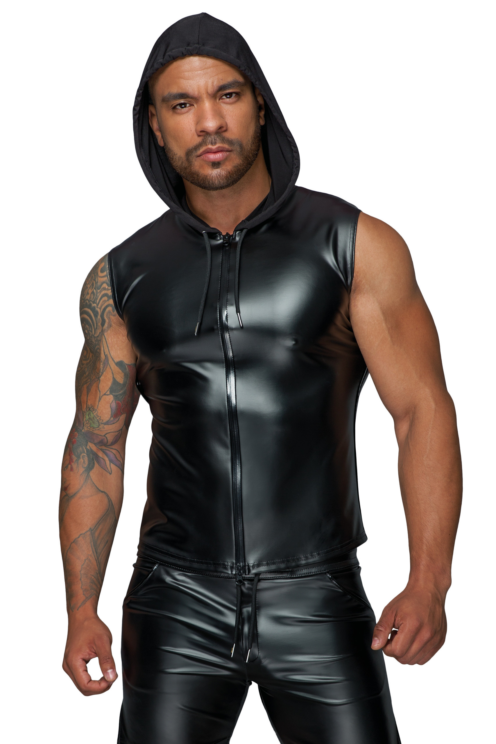 H062 Chemise à capuche avec fermeture éclair à double sens - Afbeelding 2
