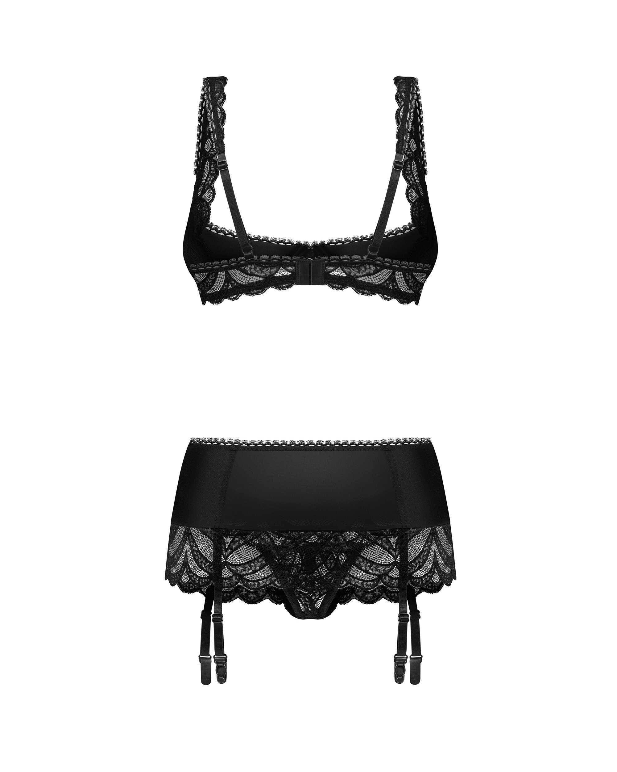 Lecille ensemble ouvert 3 pièces noir - Afbeelding 6