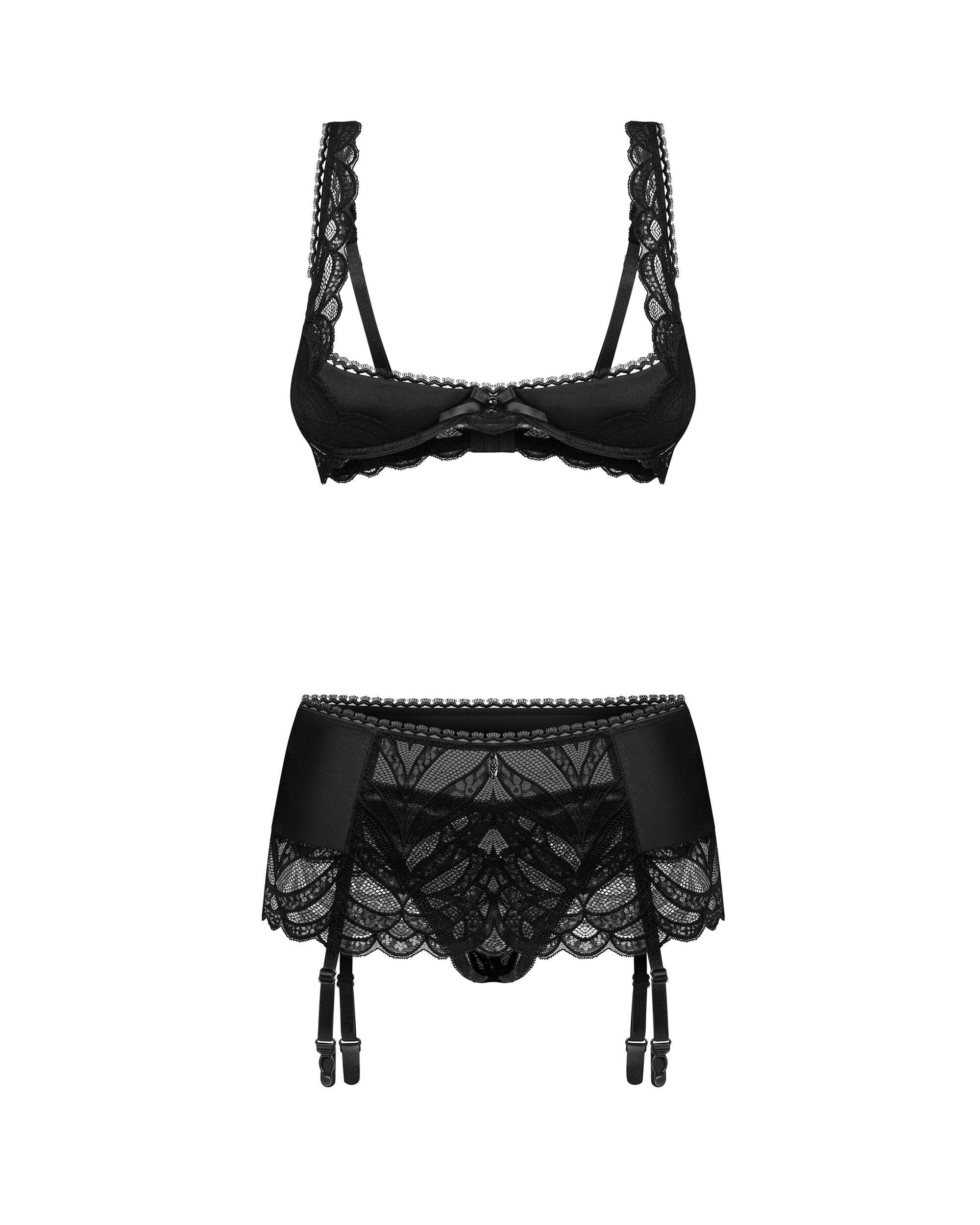 Lecille ensemble ouvert 3 pièces noir - Afbeelding 5