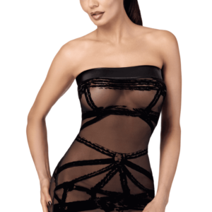 F359 Bondesque Mini robe épaule dénudée