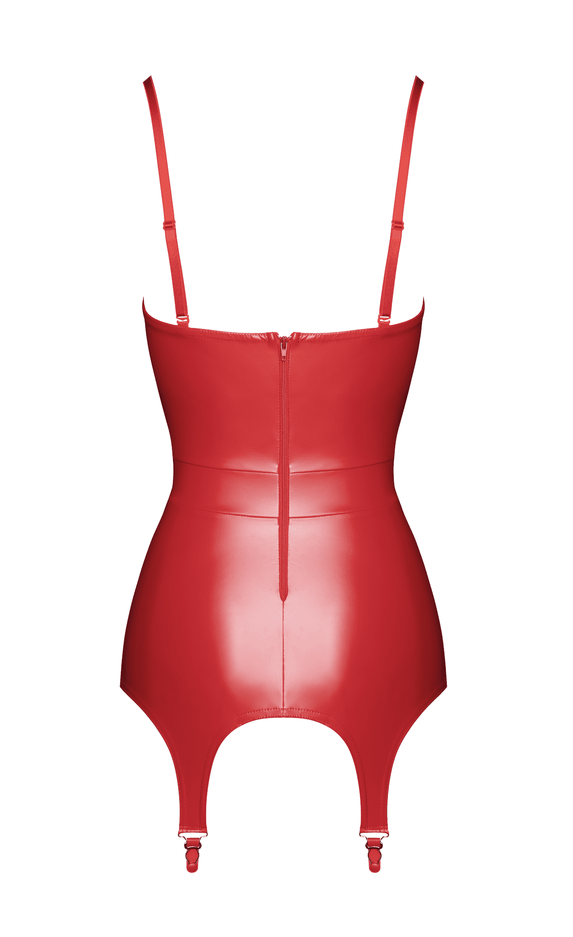 F368 Bombshell Corset porte jarretelles rouge féroce - Afbeelding 10