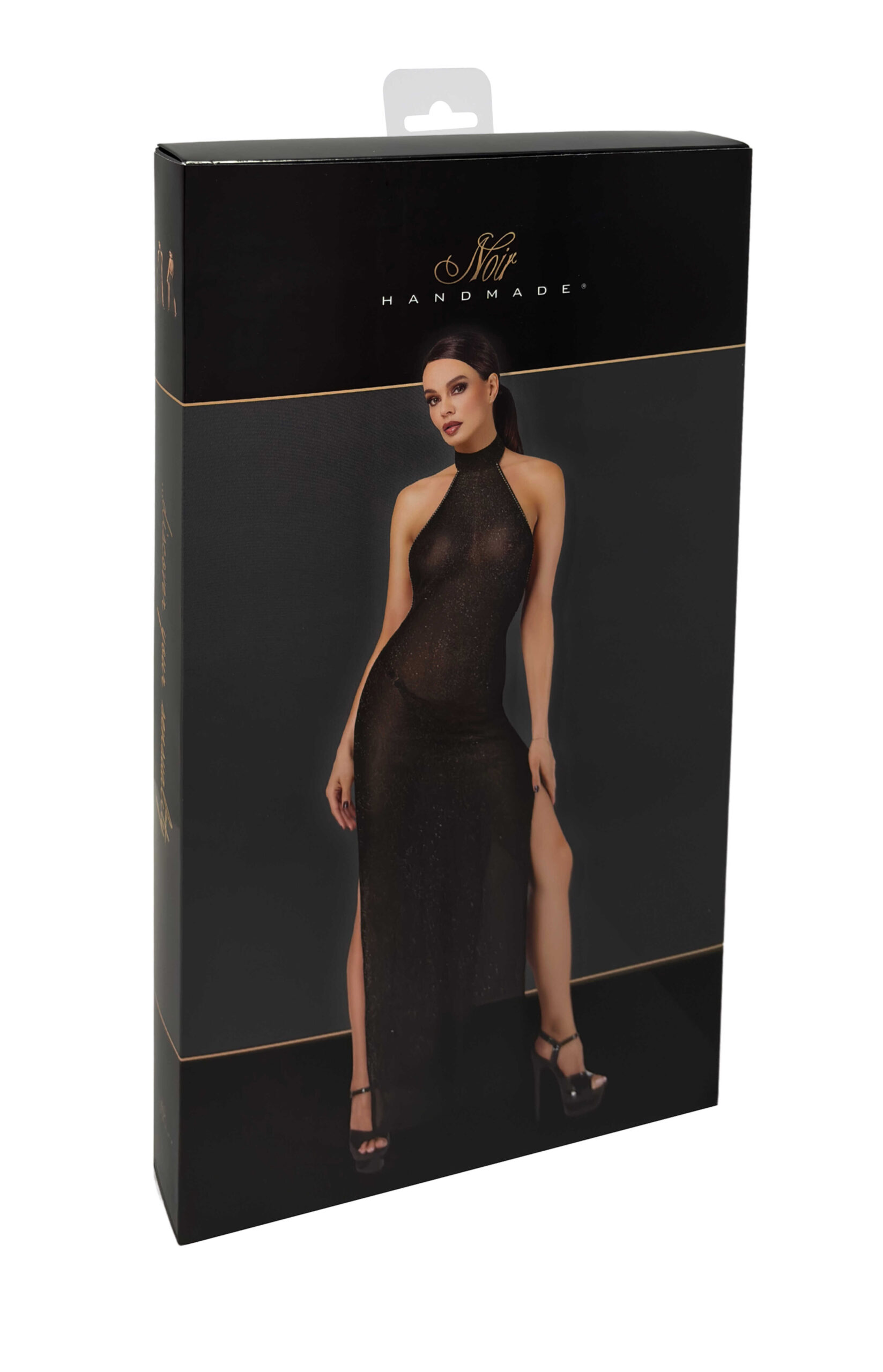 F372 Onyx Robe longue à deux fentes - Afbeelding 8